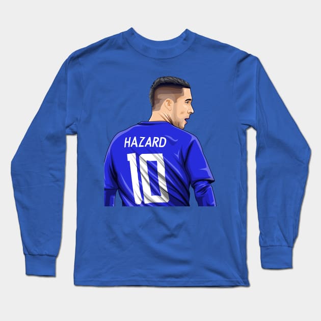 Eden Hazard Long Sleeve T-Shirt by Aldduardo